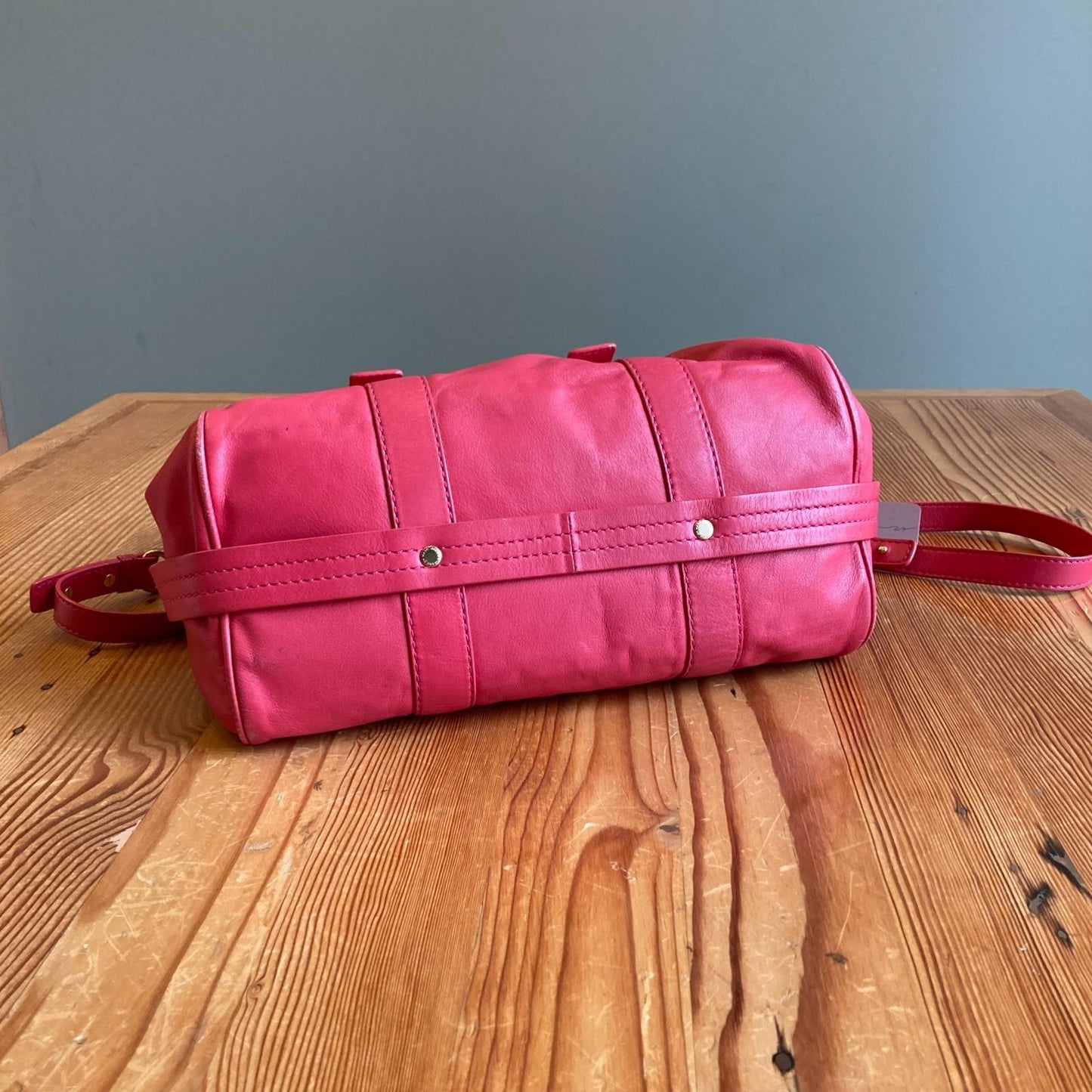 Marc Jacobs Coral Pink Smooth Leather Bolsa Totally Turnlock Purse Bag 0919LF