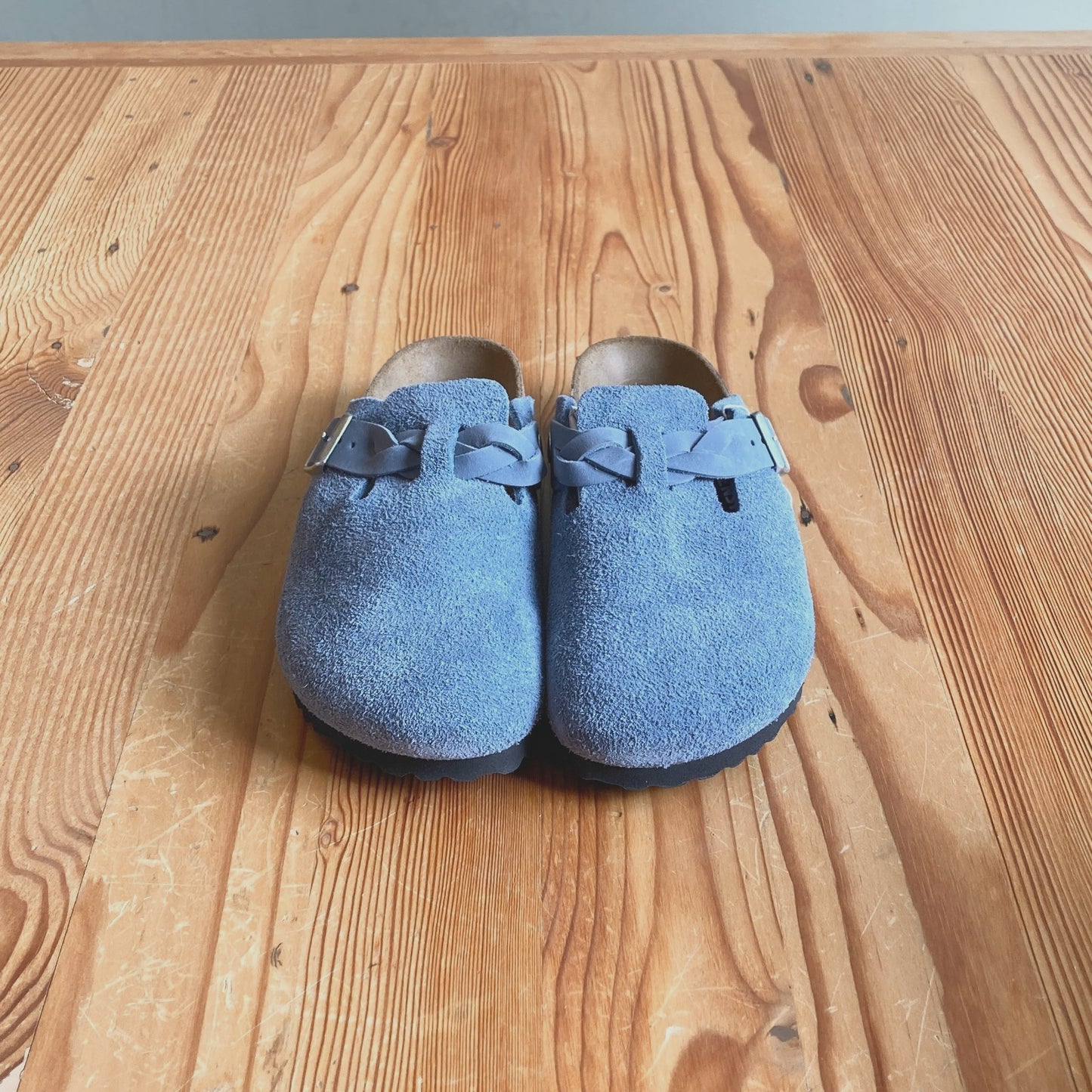 39 / 8.5 Narrow - Birkenstock Blue Boston Braided Shoes NEW w/ Box 0618BS
