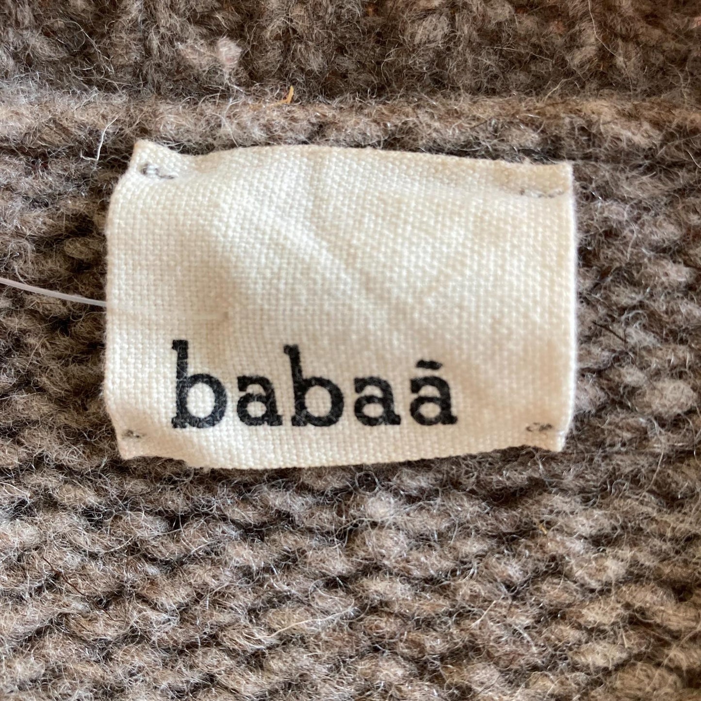 OS - Babaa Gray Brown No61 Wool Knit Cropped Button Up Cardigan Sweater 1005SS