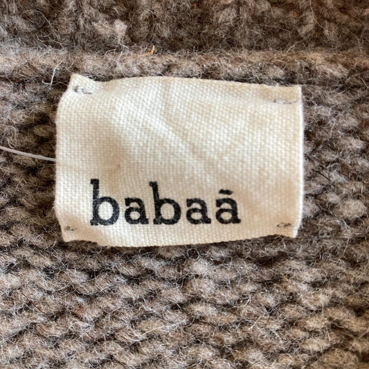 OS - Babaa Gray Brown No61 Wool Knit Cropped Button Up Cardigan Sweater 1005SS