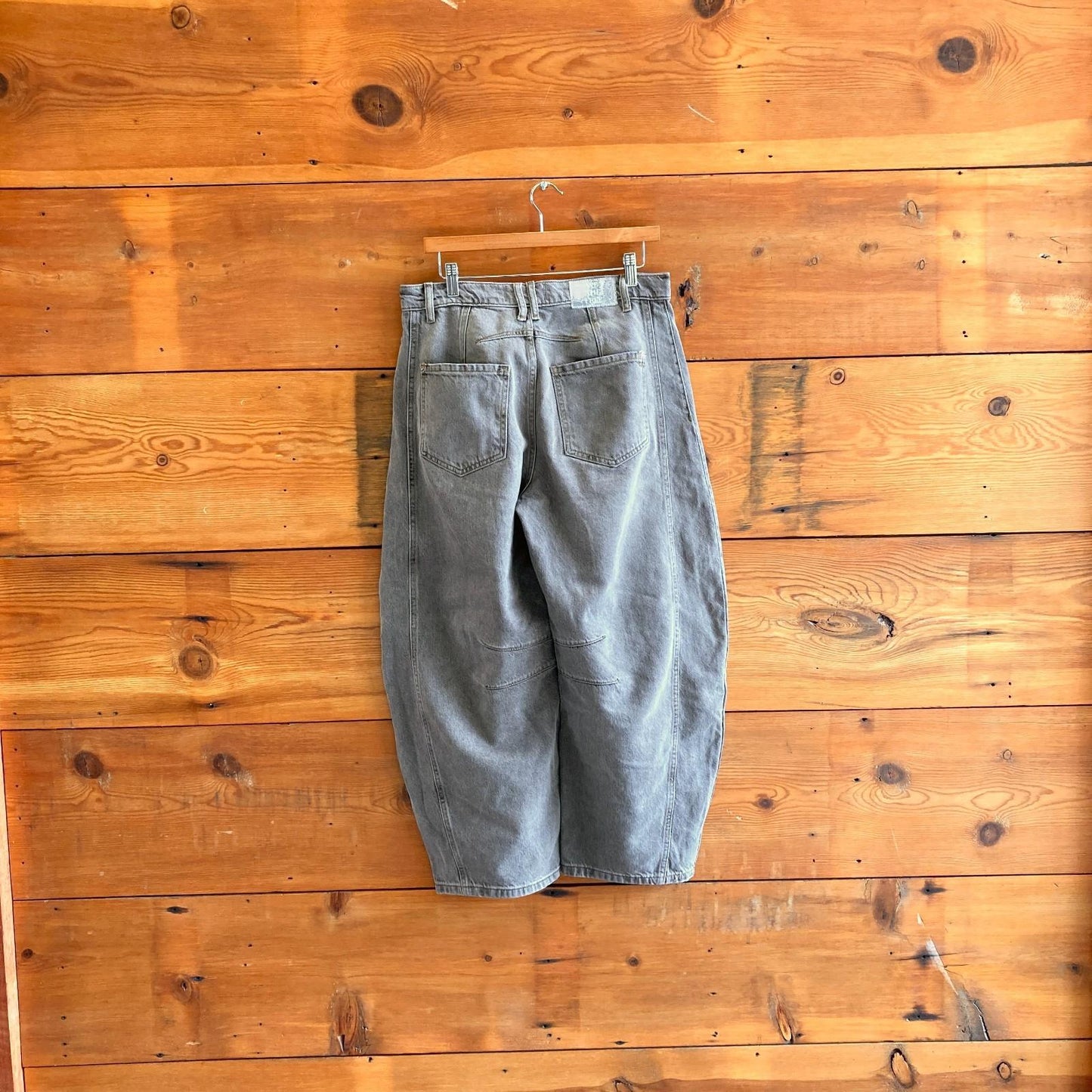 28 - We the Free by Free People Grey Good Luck Mid Rise Barrel Jeans 0720LP