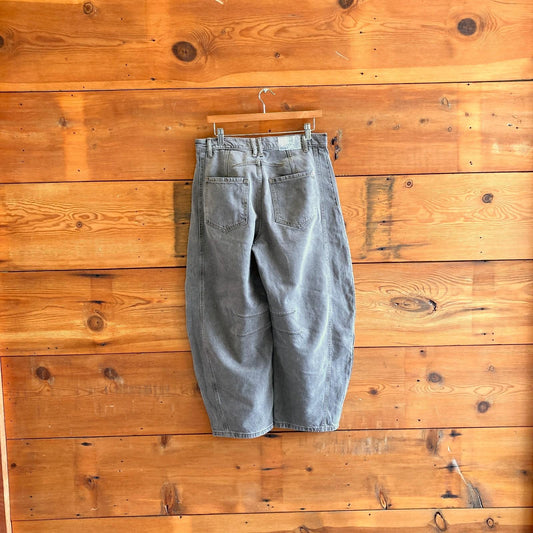 28 - We the Free by Free People Grey Good Luck Mid Rise Barrel Jeans 0720LP