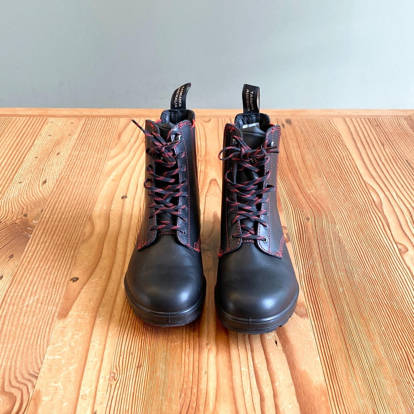 AU 6 / US 9 - Blundstone Black 2325 Lace Up Leather Workwear Boots 0721DK