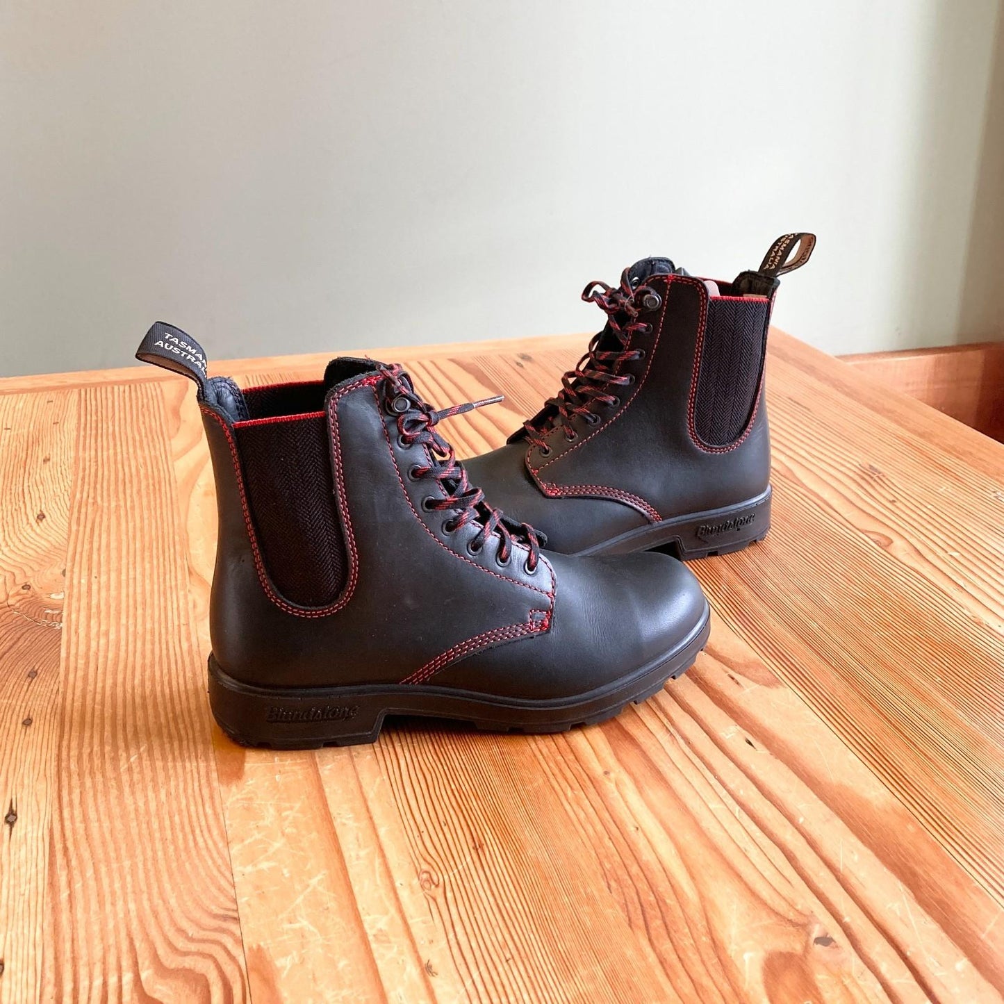 AU 6 / US 9 - Blundstone Black 2325 Lace Up Leather Workwear Boots 0721DK