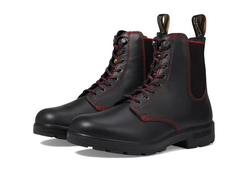 AU 6 / US 9 - Blundstone Black 2325 Lace Up Leather Workwear Boots 0721DK