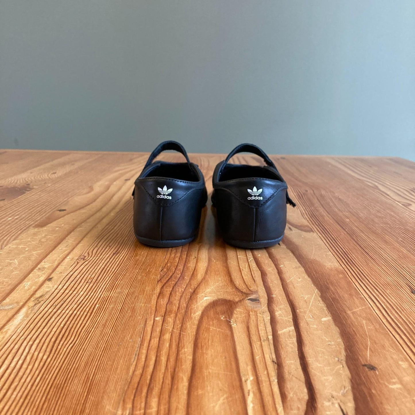 8.5 - Adidas Stan Smith Black Leather Ballet Lo Flats Shoes NEW 0721DK