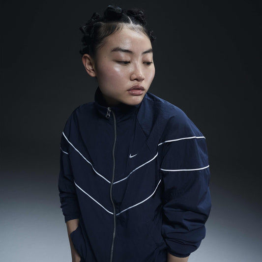 L - Nike $115 Navy Blue FV6304 Windrunner Zip Up UV Jacket NEW 1009EF