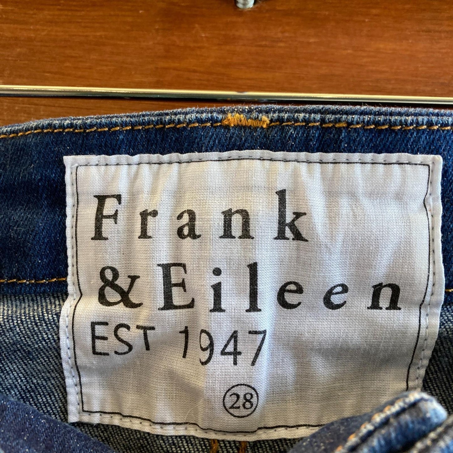 28 - Frank and Eileen $298 2003 Dark Crop Flare Killian Raw Hem Jeans 1002MG