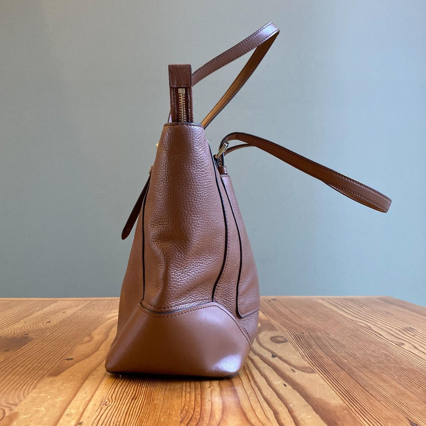 Michael Kors Chestnut Brown Pebbled Leather Aria Tote Bag Purse 0826NH