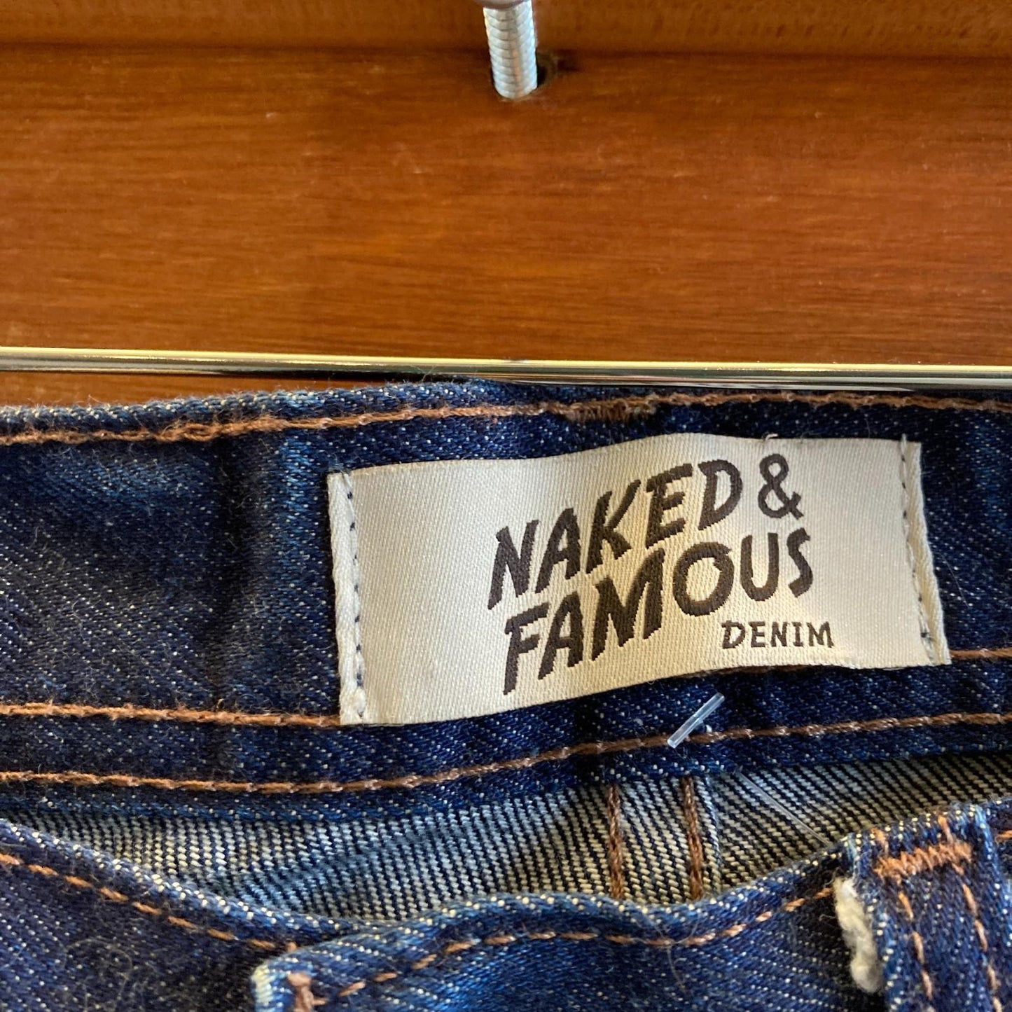 30 Mens- Naked & Famous Strawberry Milk Selvedge Denim Weird Guy Jeans 1008RA