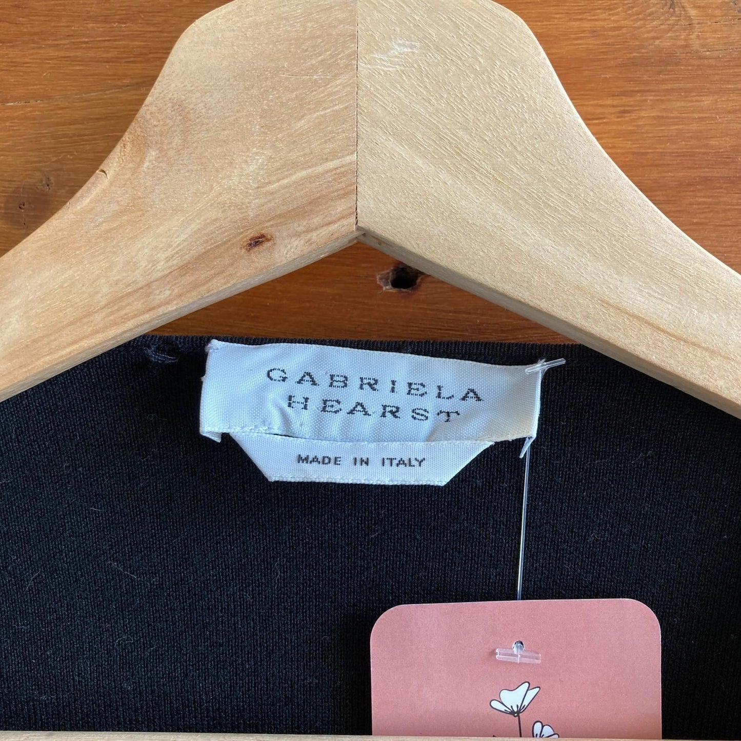 S - Gabriela Hearst Black Long Sleeve Open Back Stretch Wool Dress 1010RW