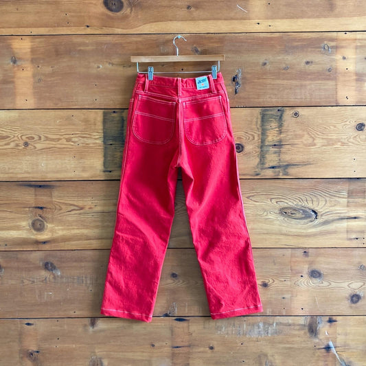 2 - Jem! $315 Los Angeles Red Reinforced Knees Workwear Jeans Pants 0312IG