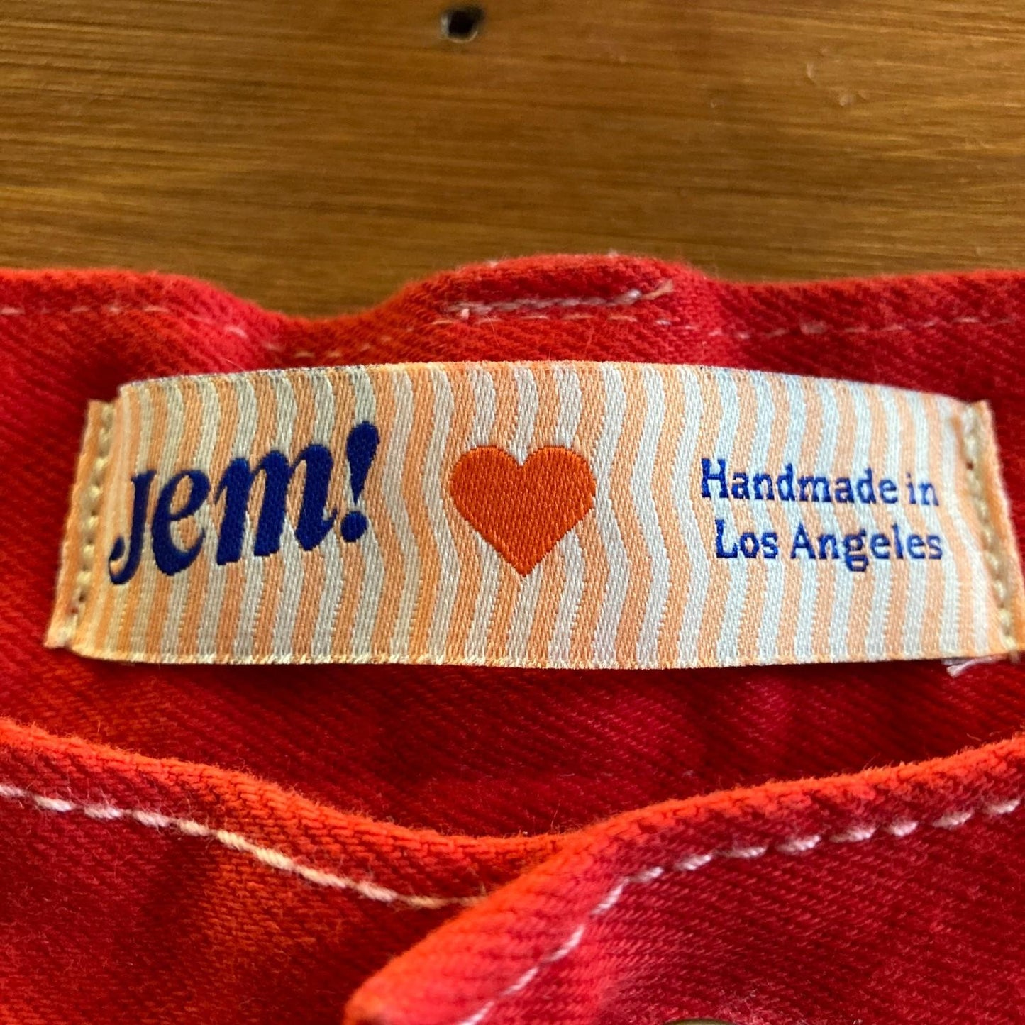 2 - Jem! $315 Los Angeles Red Reinforced Knees Workwear Jeans Pants 0312IG