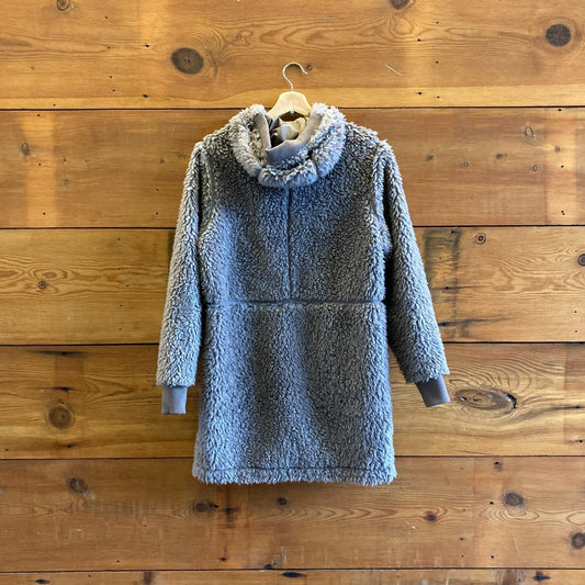 S - Patagonia Taupe Brown Dusty Mesa Parka Hooded Sherpa Jacket Coat 0606RO