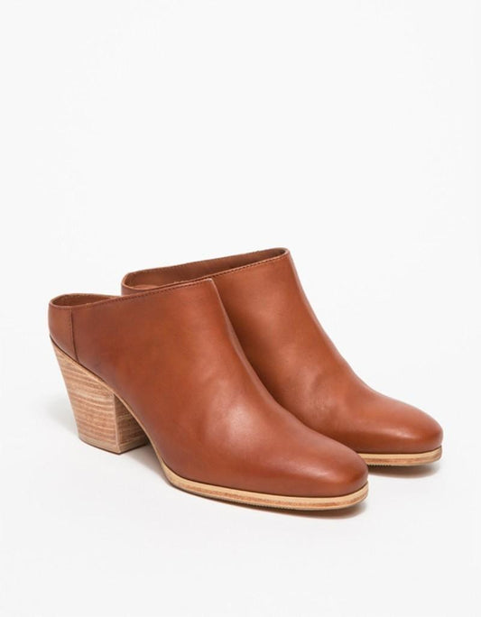 9 - Rachel Comey Cognac Brown Leather Mars Mule Bootie Shoes 0504AK