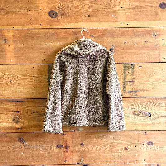 M - Patagonia Brown Synchilla Curly Q Sherpa Fleece Fuzzy Faux Fur Jacket 3333MC