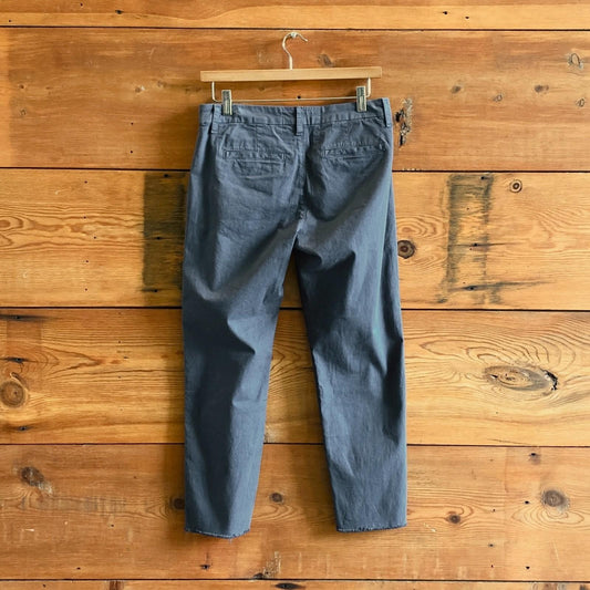 4 - Frank & Eileen Dark Blue Wicklow Ankle Crop Frayed Hem Pants 0120SC