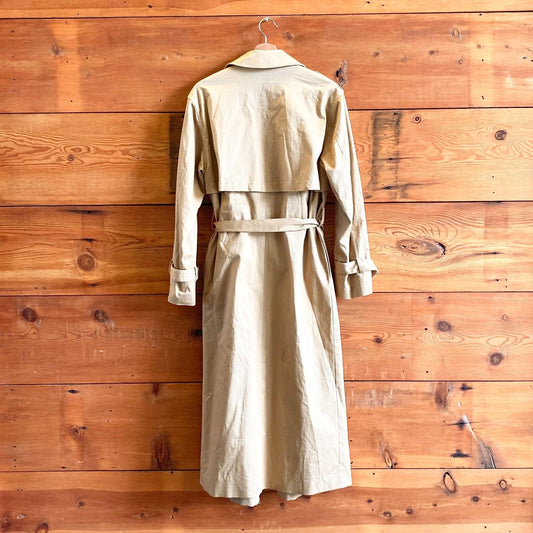 S - Favorite Daughter Khaki $398 Charles Long Trench Coat Jacket 1022SW