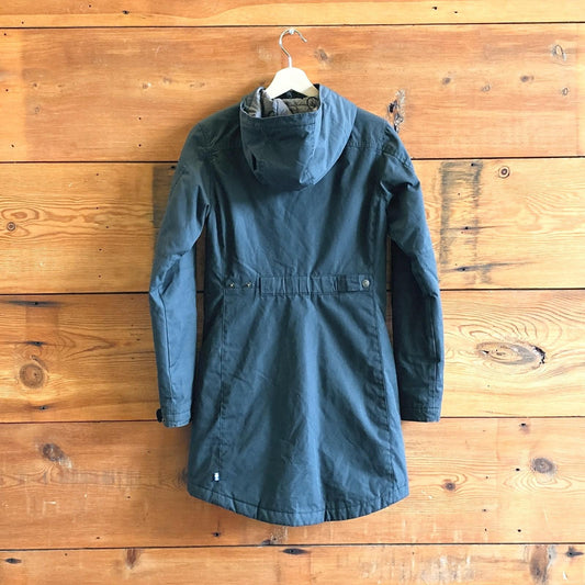 XXS - Fjallraven Dark Blue Kiruna Padded Parka Womens Hooded Coat Jacket 3333MC