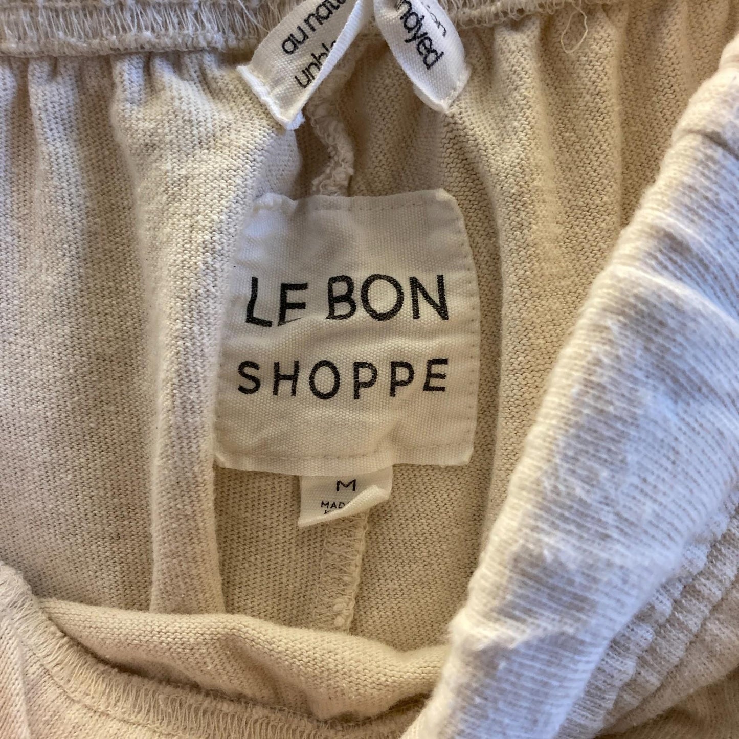 M - Le Bon Shoppe Natural Unbleached & Undyed Cotton Womens Pants 0426JR