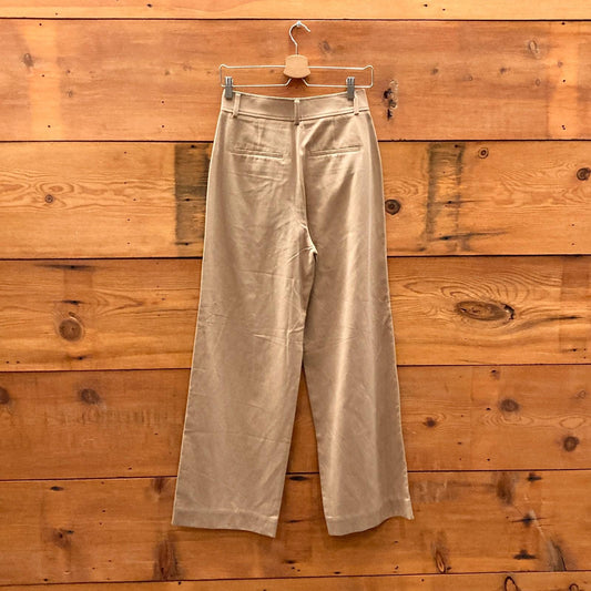 0 Short - Everlane Brown NEW The Draper Pleated Wide Leg Pant 0124KG