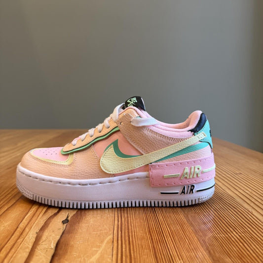6. 5- Nike Pink Arctic Punch Womens Air Force 1 Shadow Sneakers Shoes 1106KS