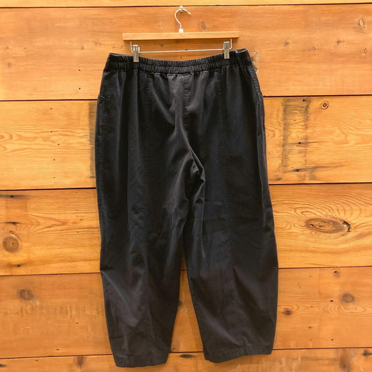 5 / XL - Oska Navy Balloon Lantern Leg Cropped Lagenlook Pants 1111LM