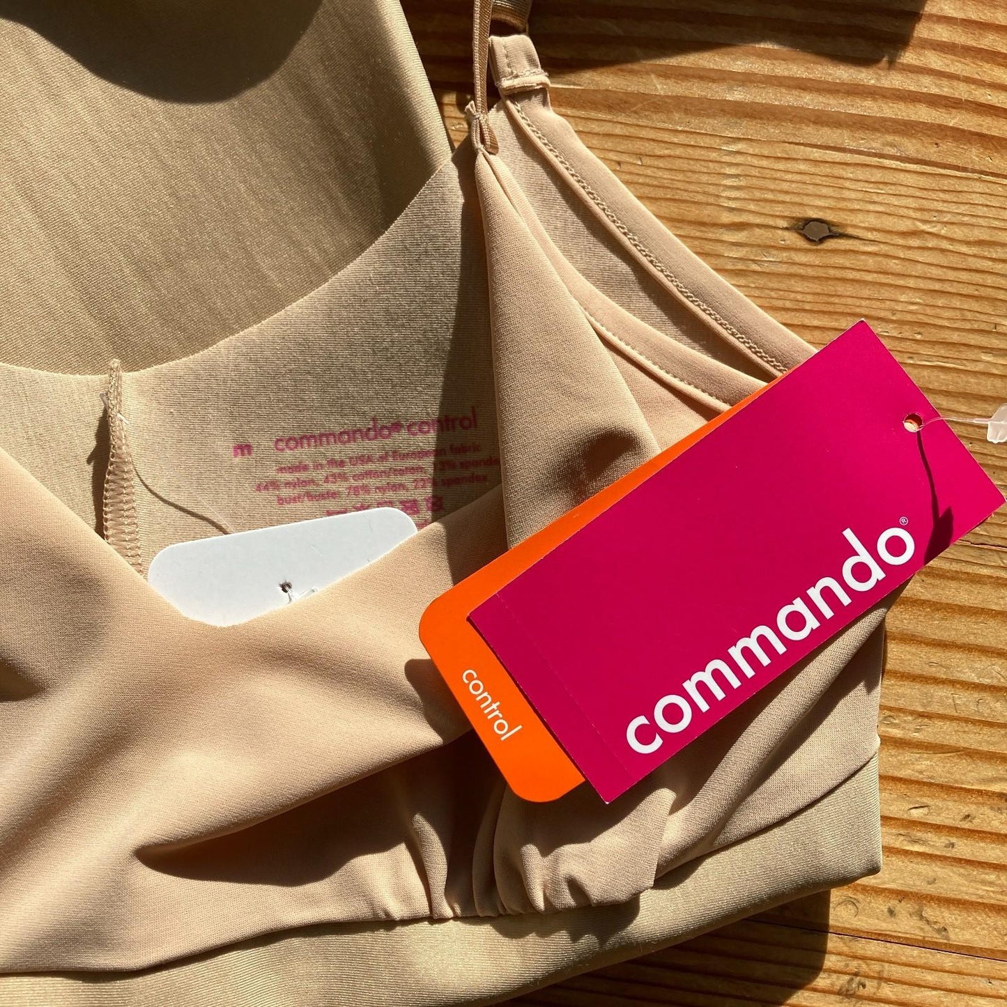 M - Commando Control Beige NEW Two-Faced Tech Control Full Slip 4427SC