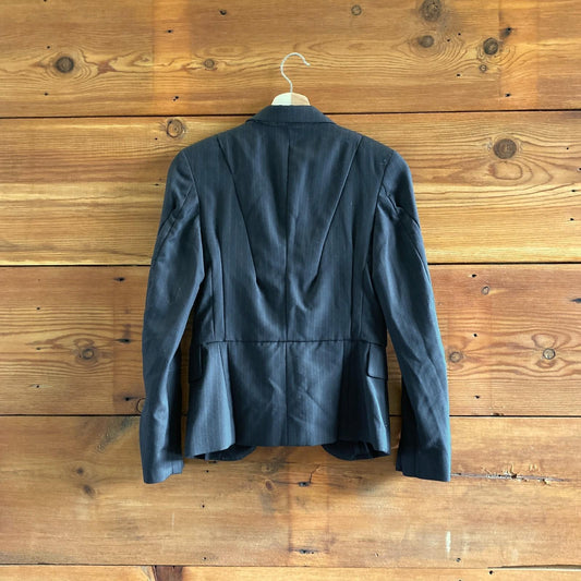 4 - Maison Martin Margiela for H&M Dark gray Pinstriped Blazer Jacket 0429RB