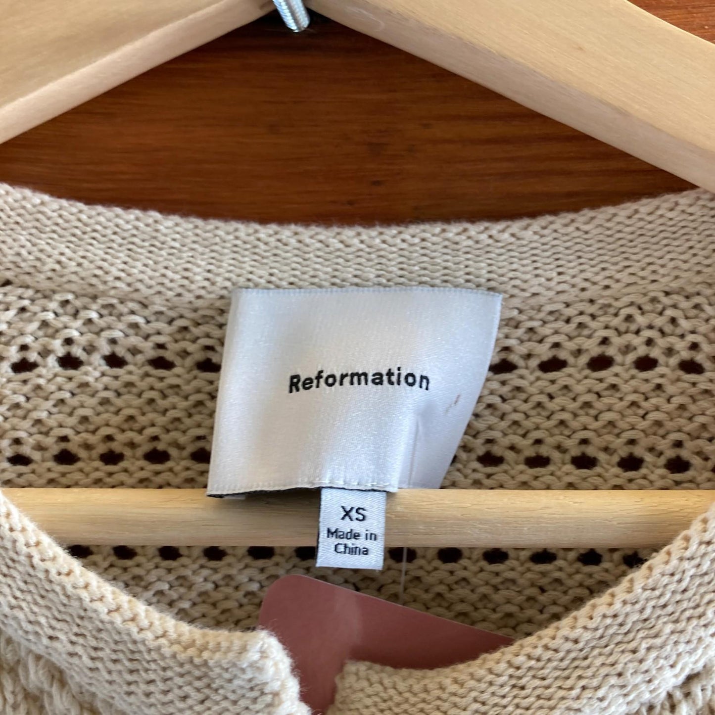 XS - Reformation Open Stitch Organic Cotton Charlotte Cardigan Sweater 1119SM