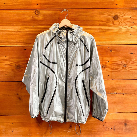 S - Stella McCartney X Adidas Silver Metallic TruePace Running Jacket 0521AB