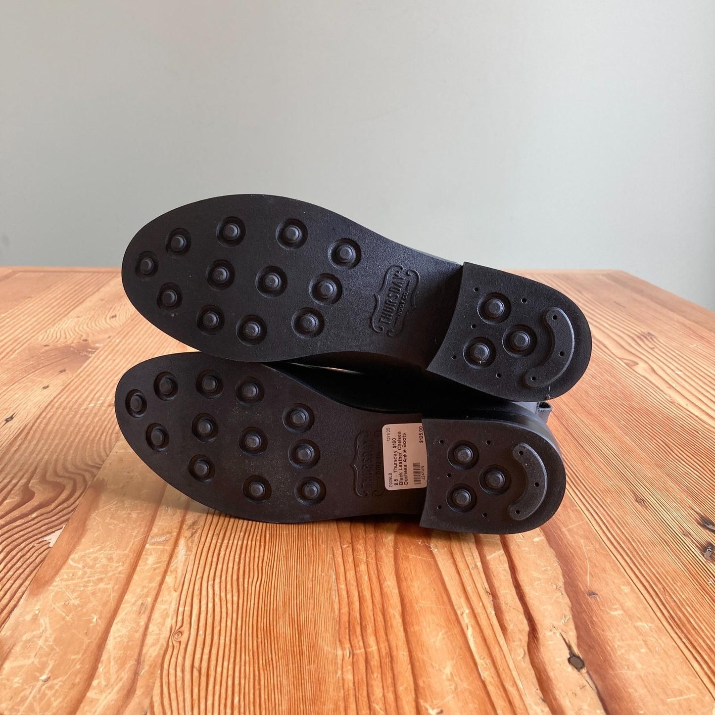 8.5 - Thursday $160 Black Leather Chelsea Duchess Ankle Boots NEW w/ Box 0908LB