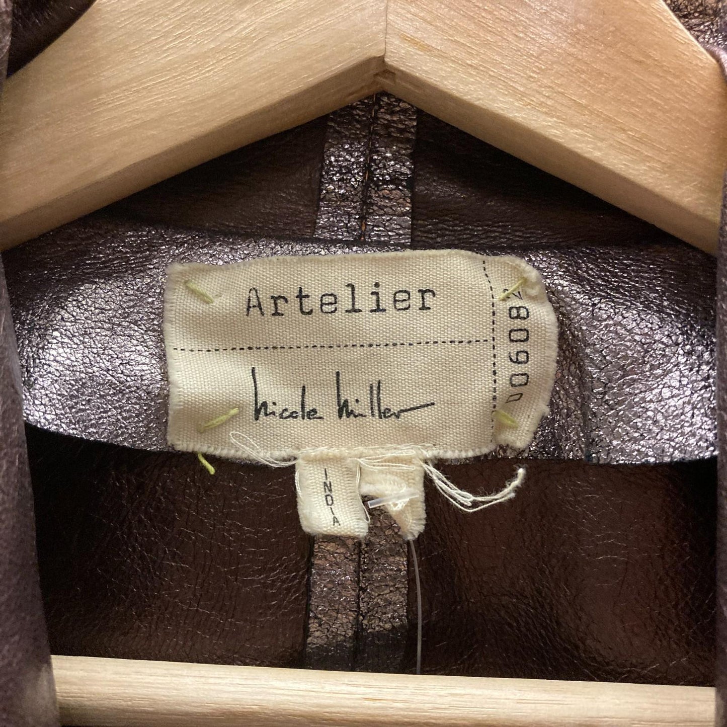 P / XS - Artelier Nicole Miller Bronze Crop Metallic Lamb Leather Jacket 1125RS