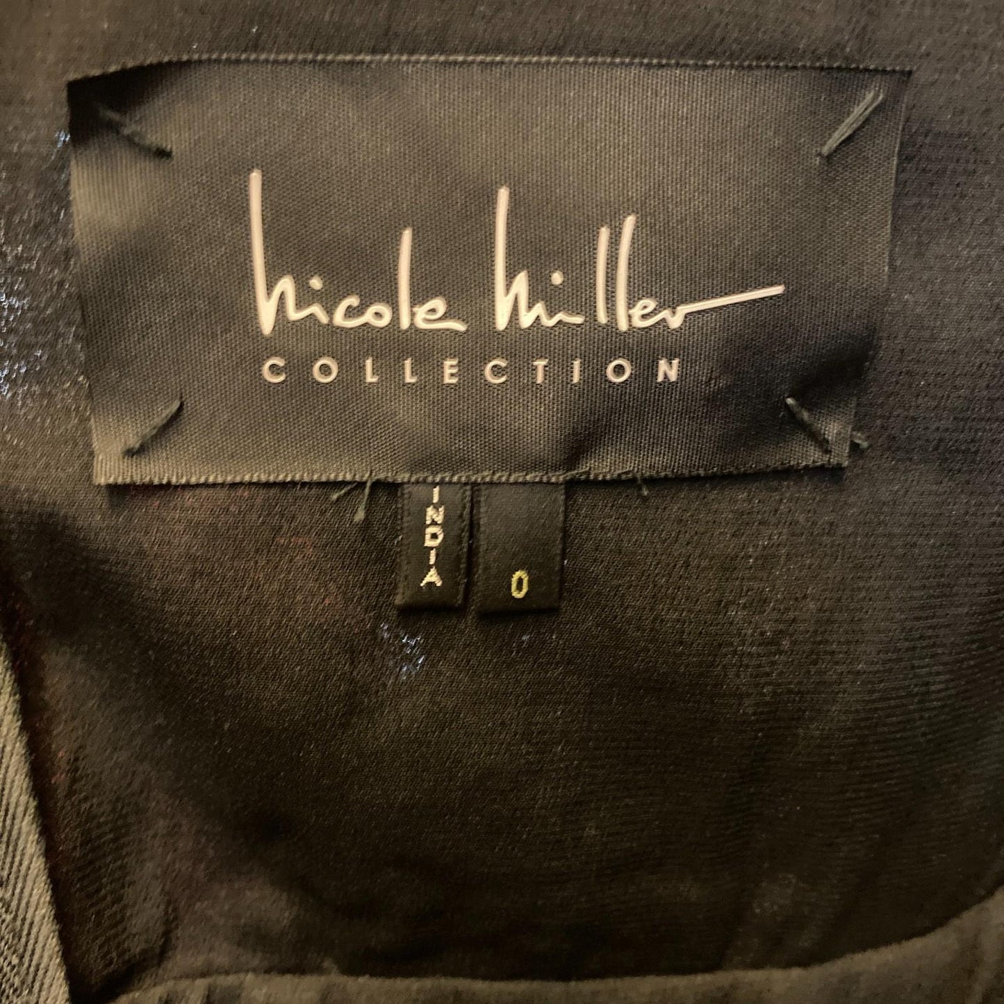 0 - Nicole Miller Blue & Black Embroidered Long Sleeve Holiday Dress 1125RS