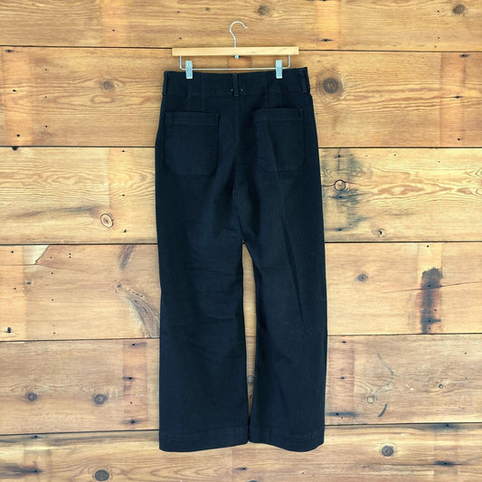 31 - Maeve Anthropologie Black The Colette Cropped Wide Leg Jeans 1029ML