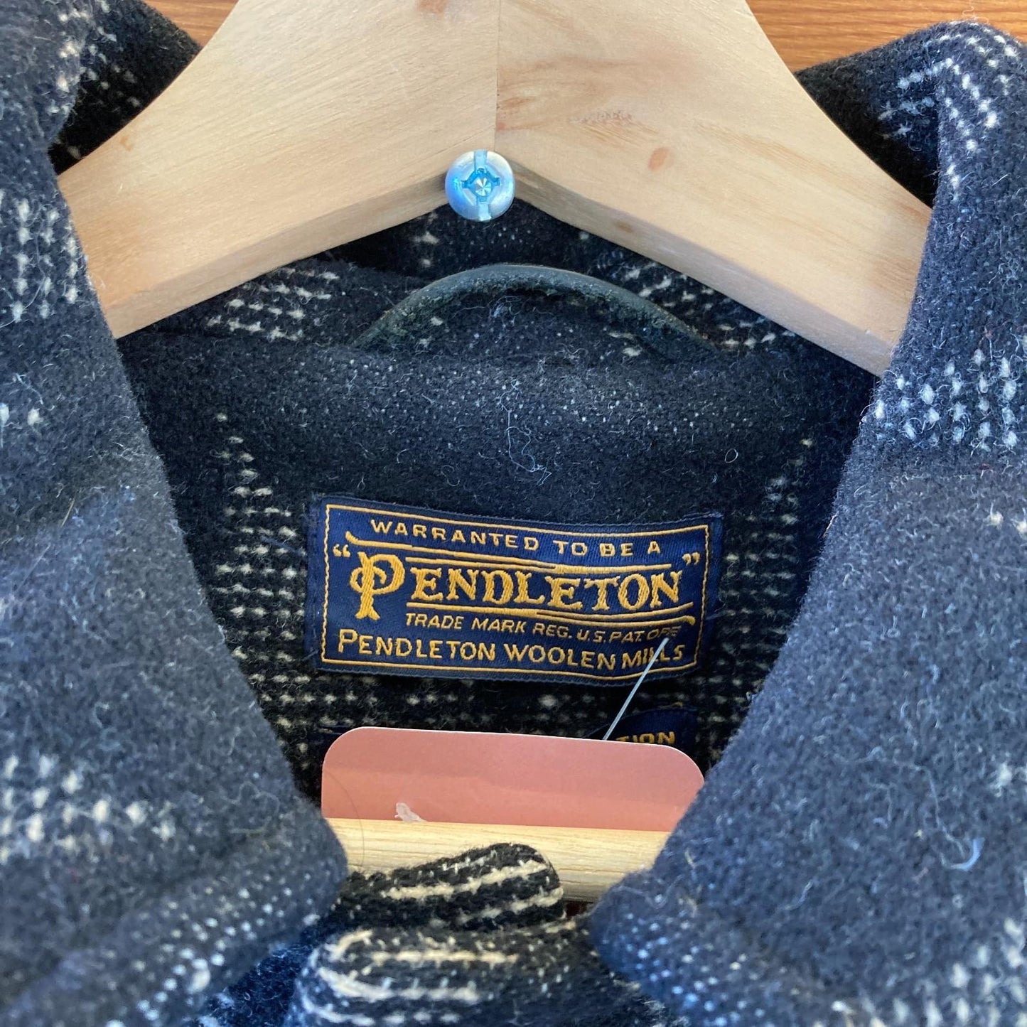 S Mens - Pendleton Portland Collection Black Chimayo Wool Jacket Coat 0813CP