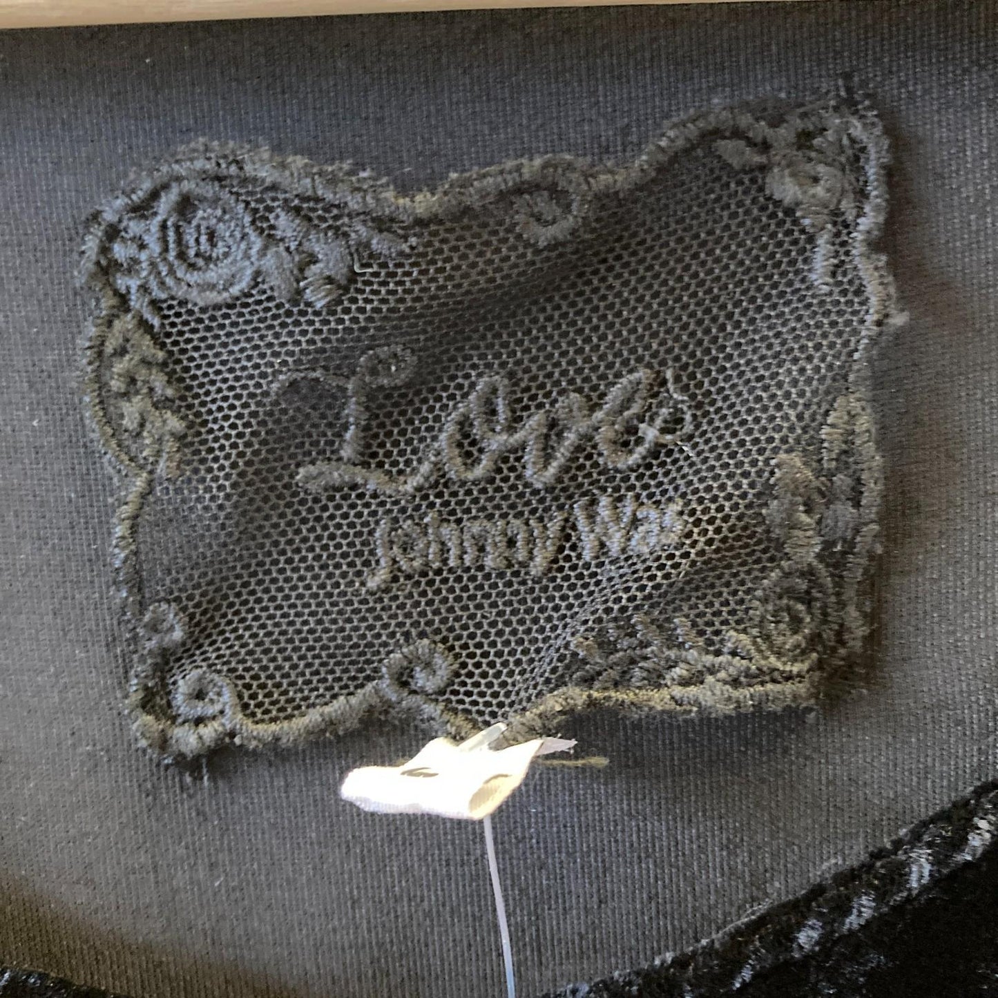 L - Love Johnny Was Black Velvet Liona Silk Blend 3/4 Sleeve Shift Dress 1102LL