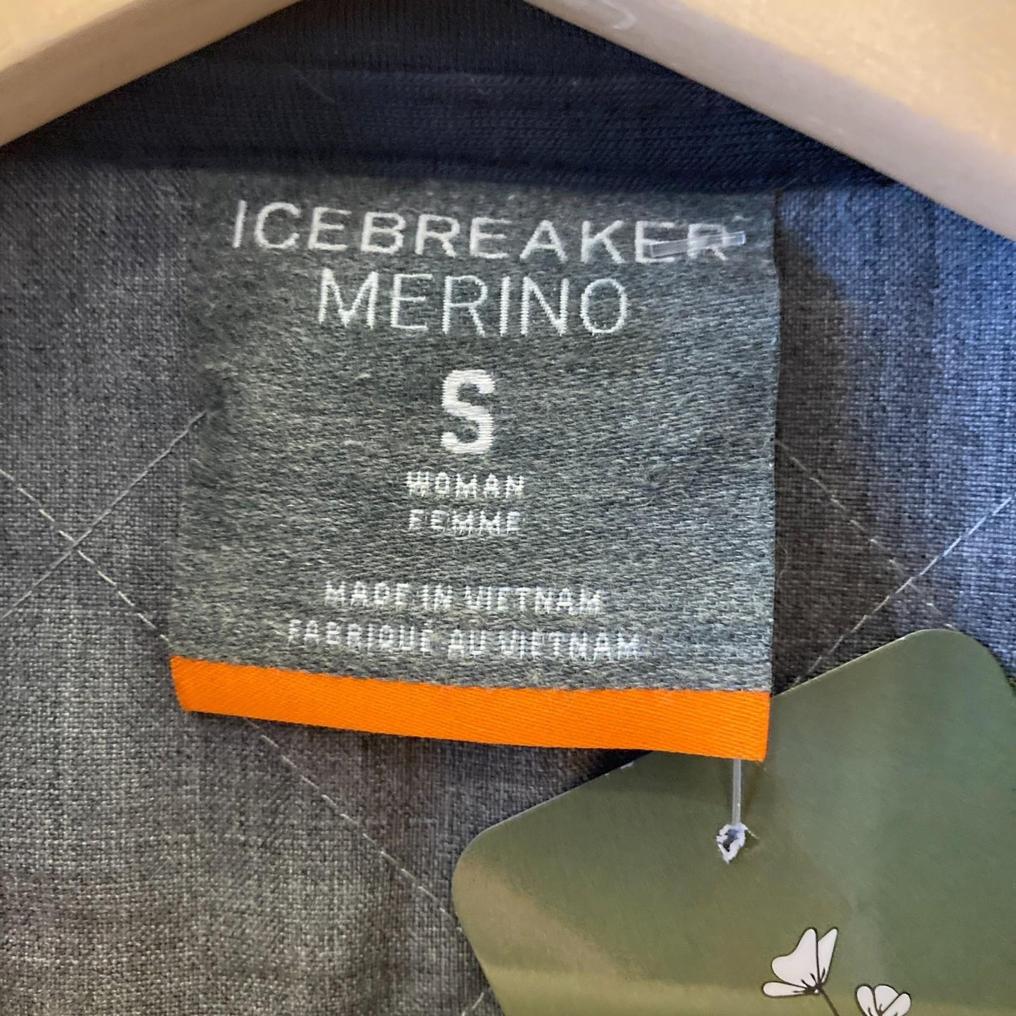 S - Icebreaker Gray Black Merino Wool Full Zip Womens Helix Jacket 3333MC