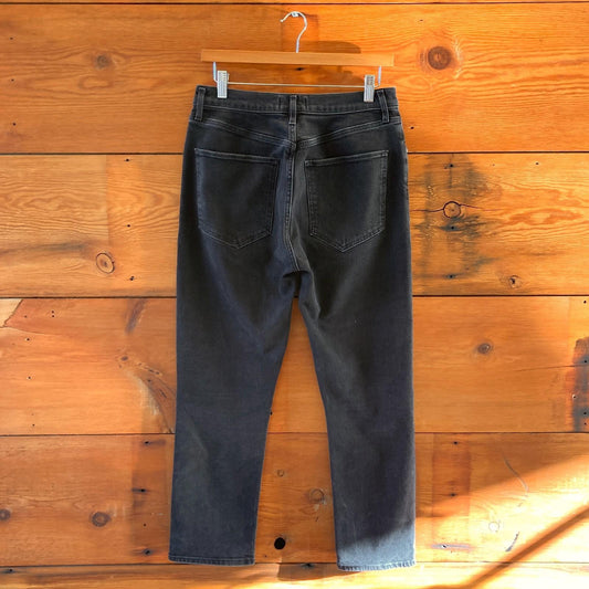 29 - AGOLDE Black Wash Denim Button Fly Straight Leg Riley Jeans 0816TB