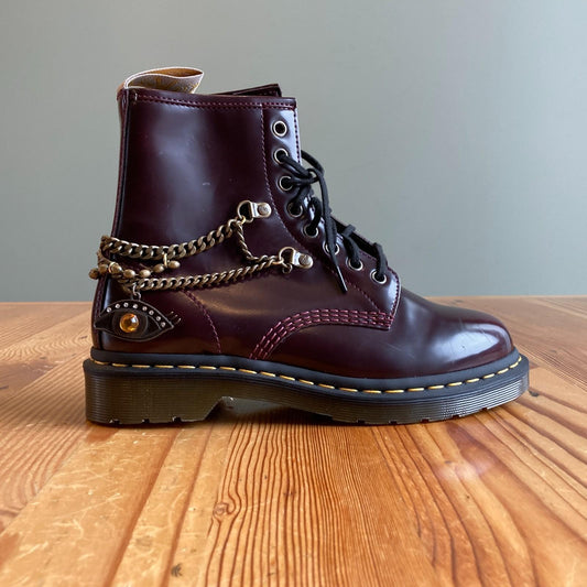 8 - Dr. Martens 1460 Marc Jacobs Cherry Red Rare Charm Boots NEW 0716MD