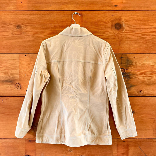 S - Pendleton Tan Cotton Canvas Snap Button Utility Jacket Coat NEW 1021KD