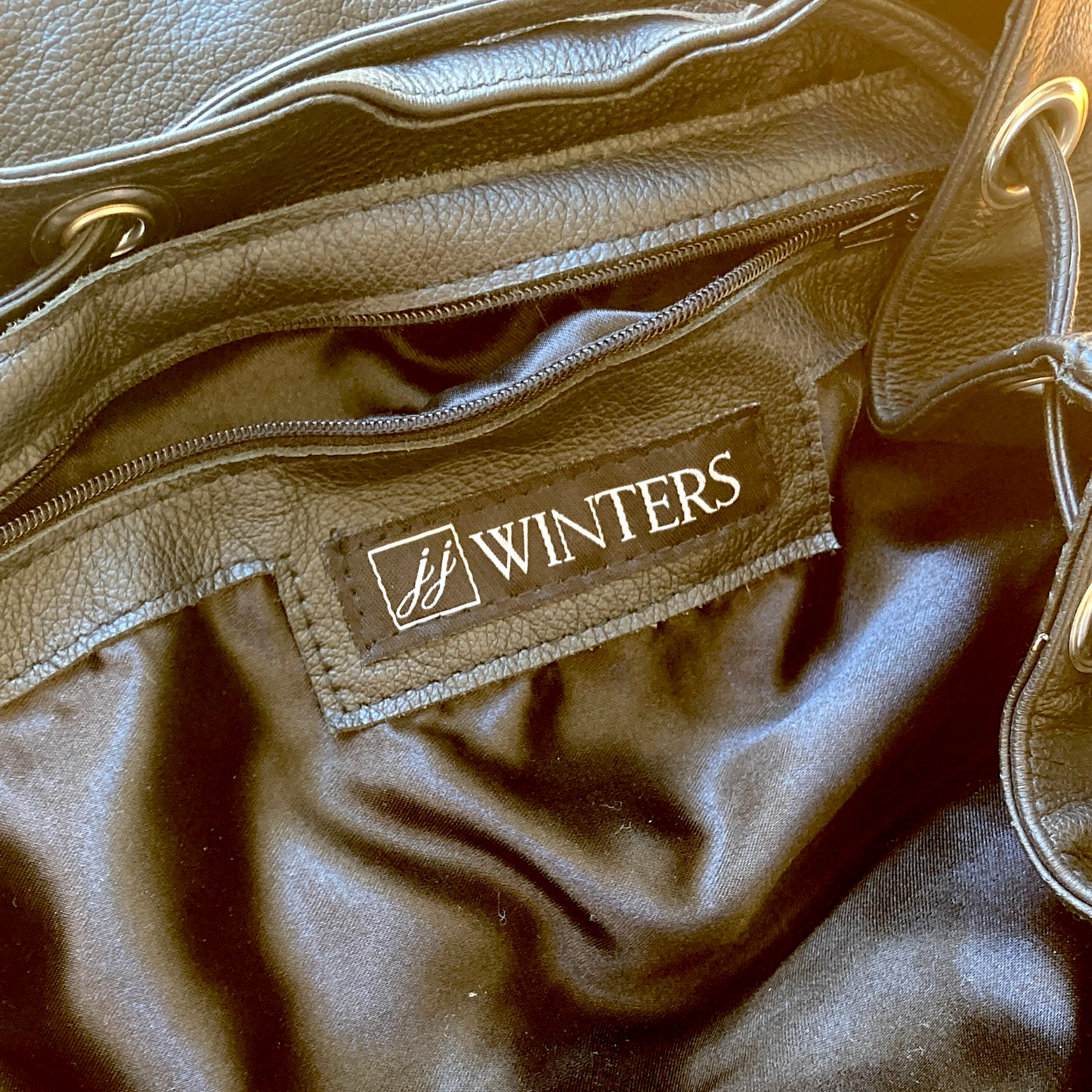 JJ Winters Black Leather Cayden Purse Tassel Solid Boho Backpack 0107KA