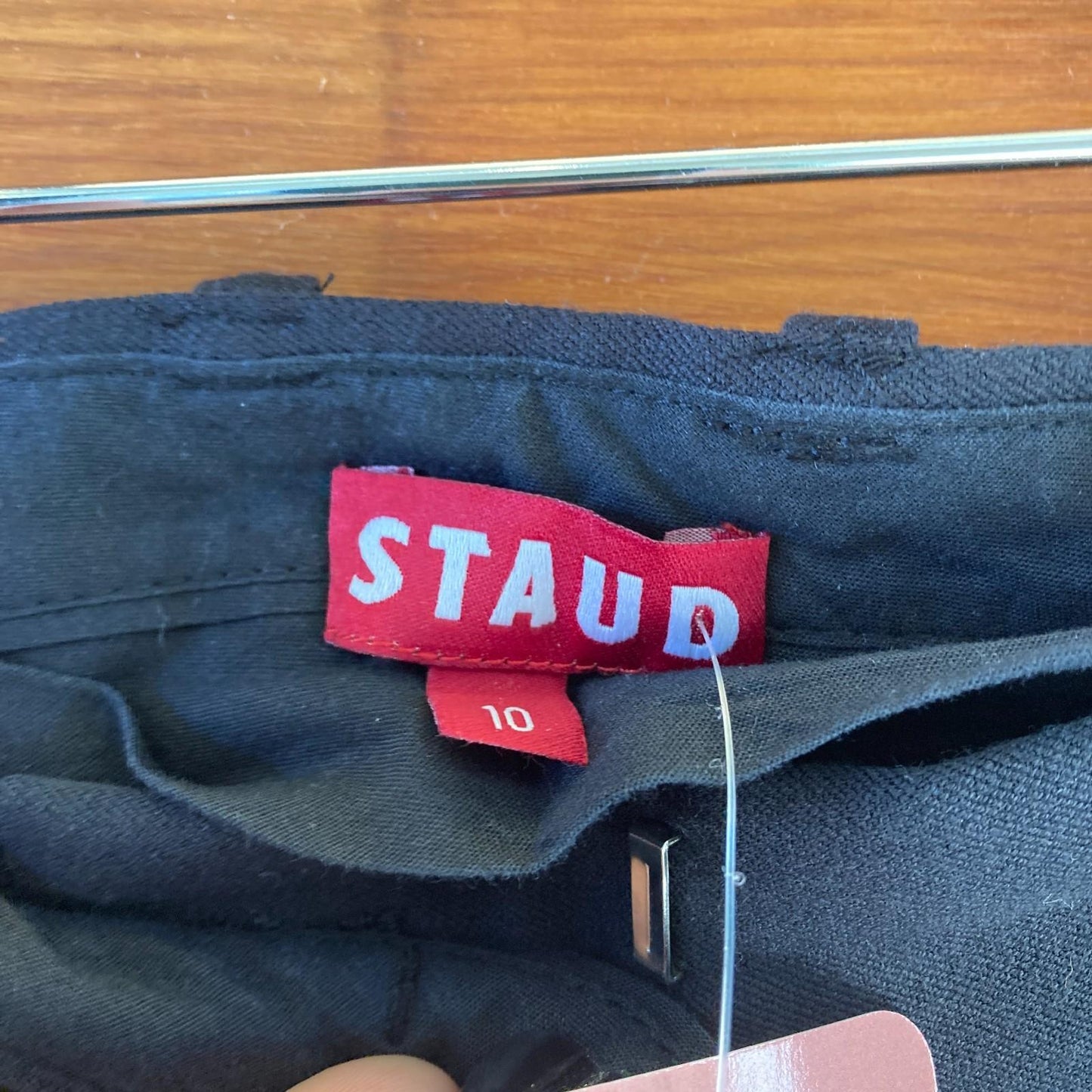 10 - Staud Womens Black Wide Leg Pleated Professional Trouser Pants 0725BV