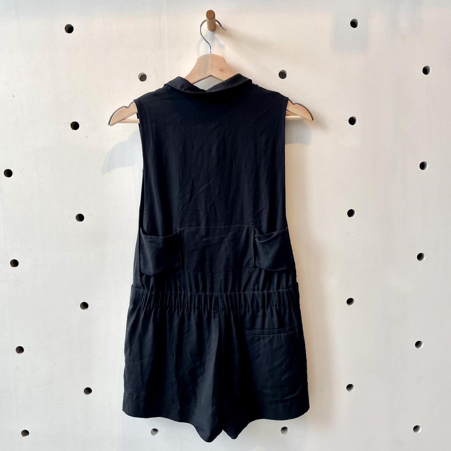 0 / XS - A.L.C. Black Sleeveless Romper Playsuit Outfit 0331AL