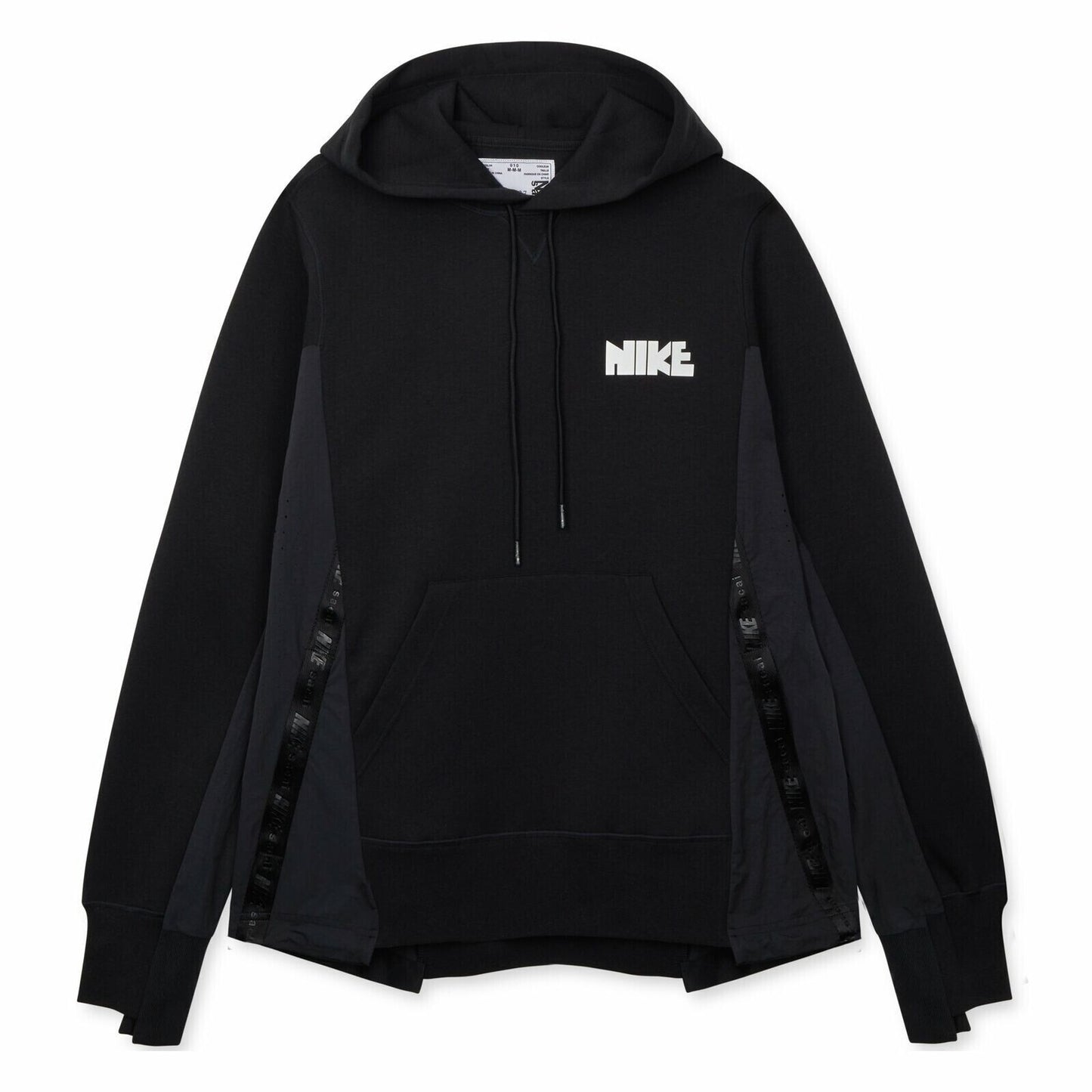 S - Nike x Sacai Black Pullover Oversize Fit Hooded Sweatshirt CV5727-010 1117KW