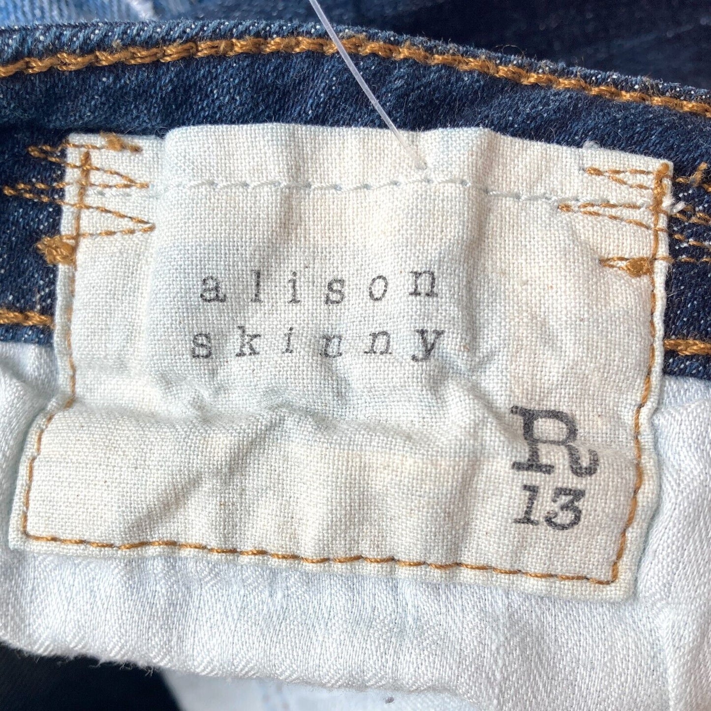 24 - R13 Denim Alison Skinny Howell Indigo w/ Cutout Back Hem Jeans 0902SD