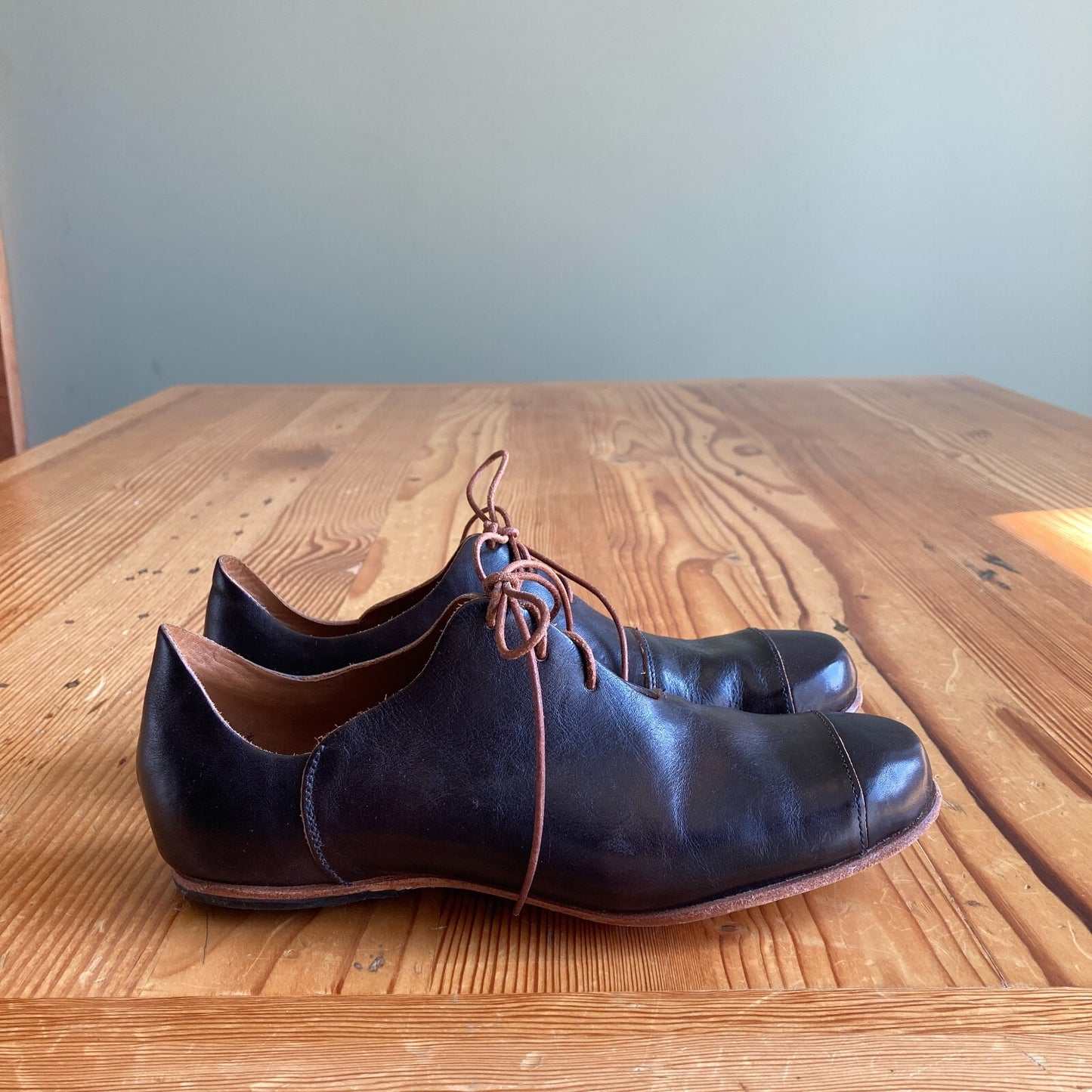 36 / 6 - Cliff Dweller by Cydwoq Black Leather Handmade Lace Up Shoes 1220MM