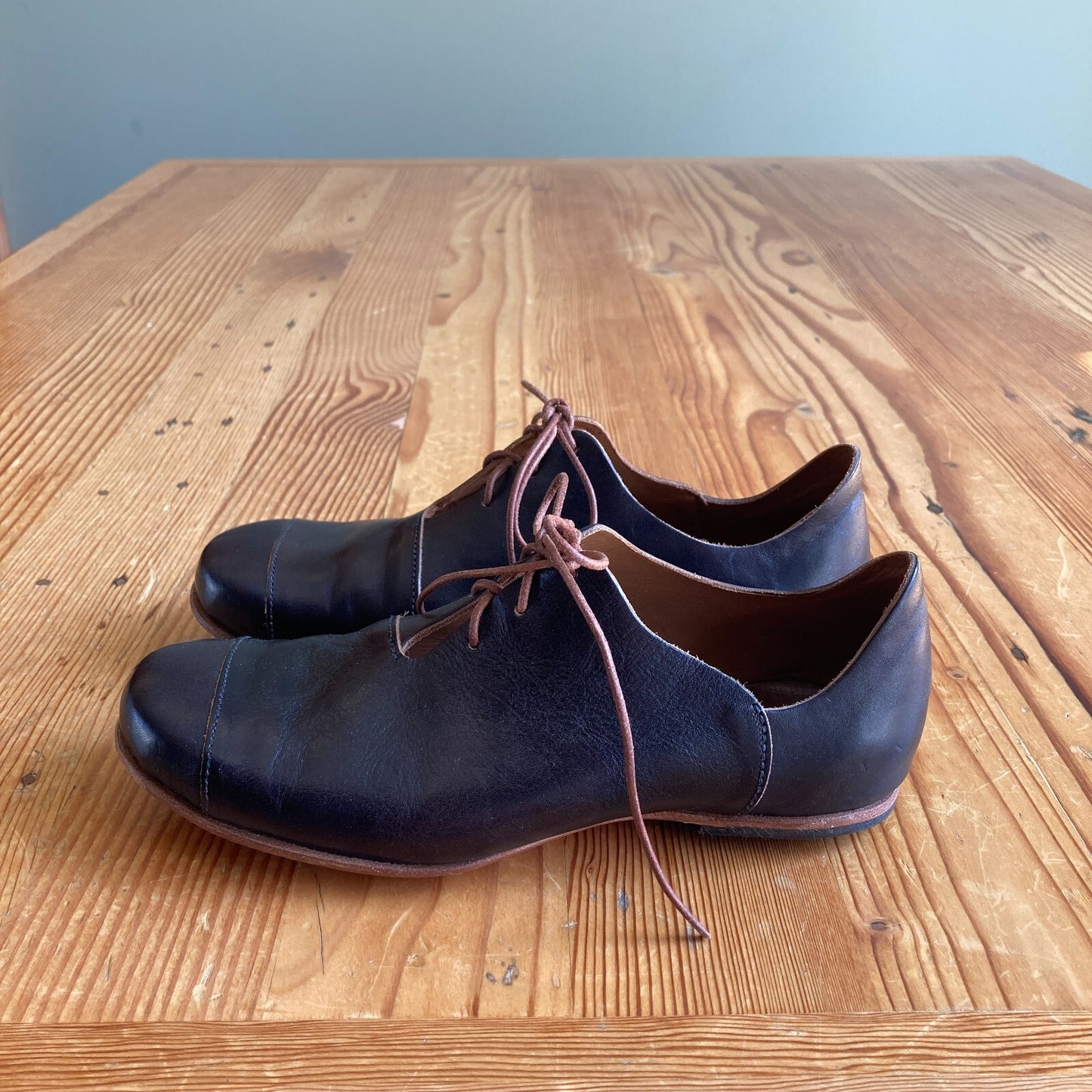36 / 6 - Cliff Dweller by Cydwoq Black Leather Handmade Lace Up Shoes 1220MM
