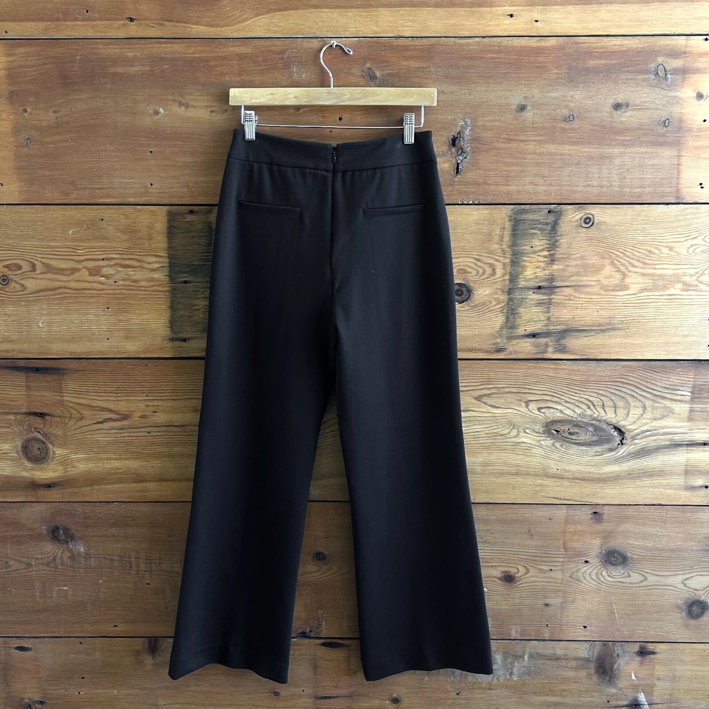 M - STAUD Black $195 Knack Ponte Kick Flare Womens Pants 4427SC
