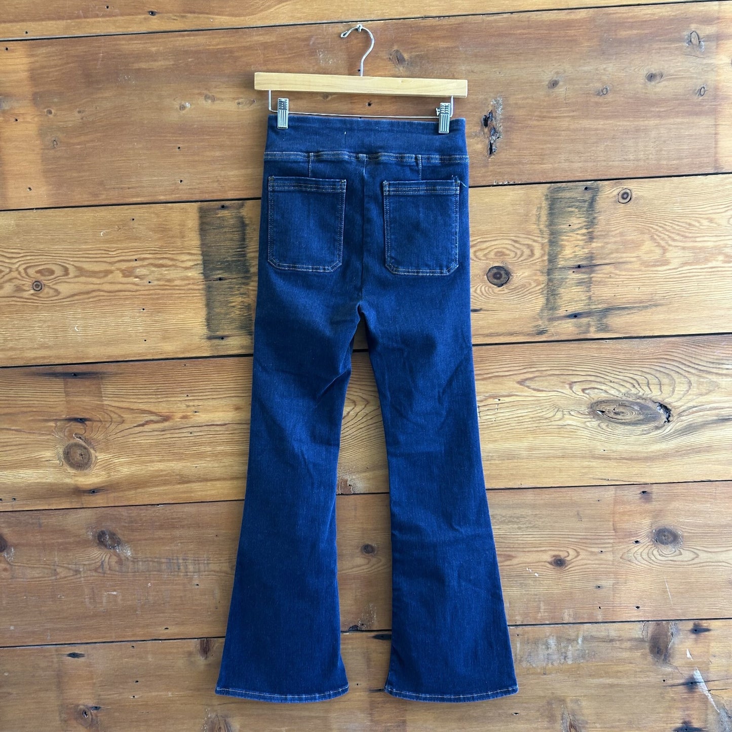 1 / S - FRAME Dark Wash Stretch Fit Bardot Jetset Pull On Flare Leg Jeans 4427SC